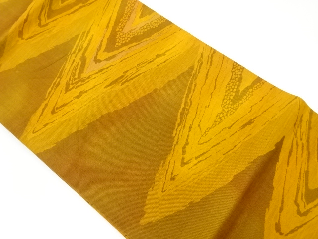 リサイクル　抽象模様織出し名古屋帯